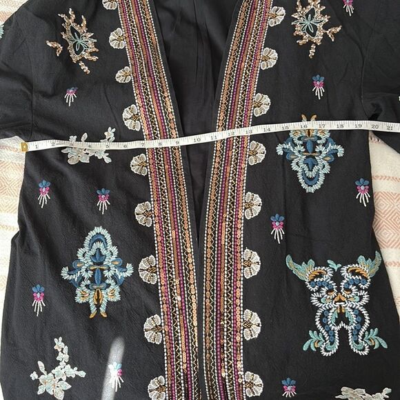 INC Sequin Kaftan Open Cardigsn Jacket Black Size Medium - Picture 6 of 7